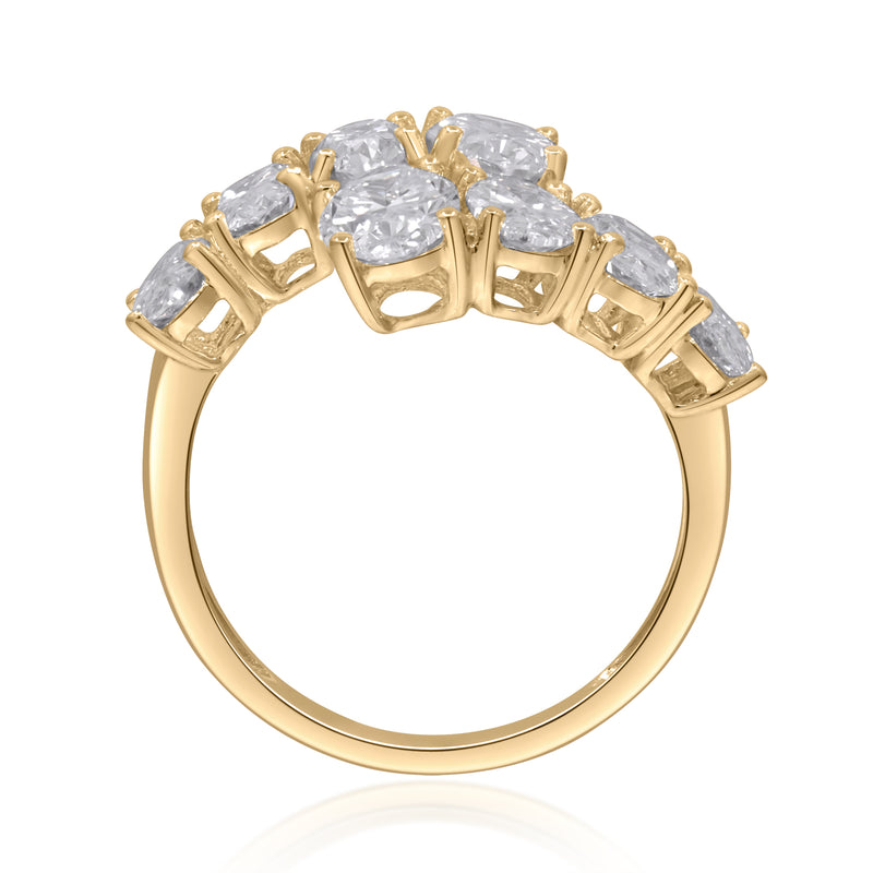 3.76 Ctw Yellow Gold Lab-Grown Diamond Ring 14k Rings