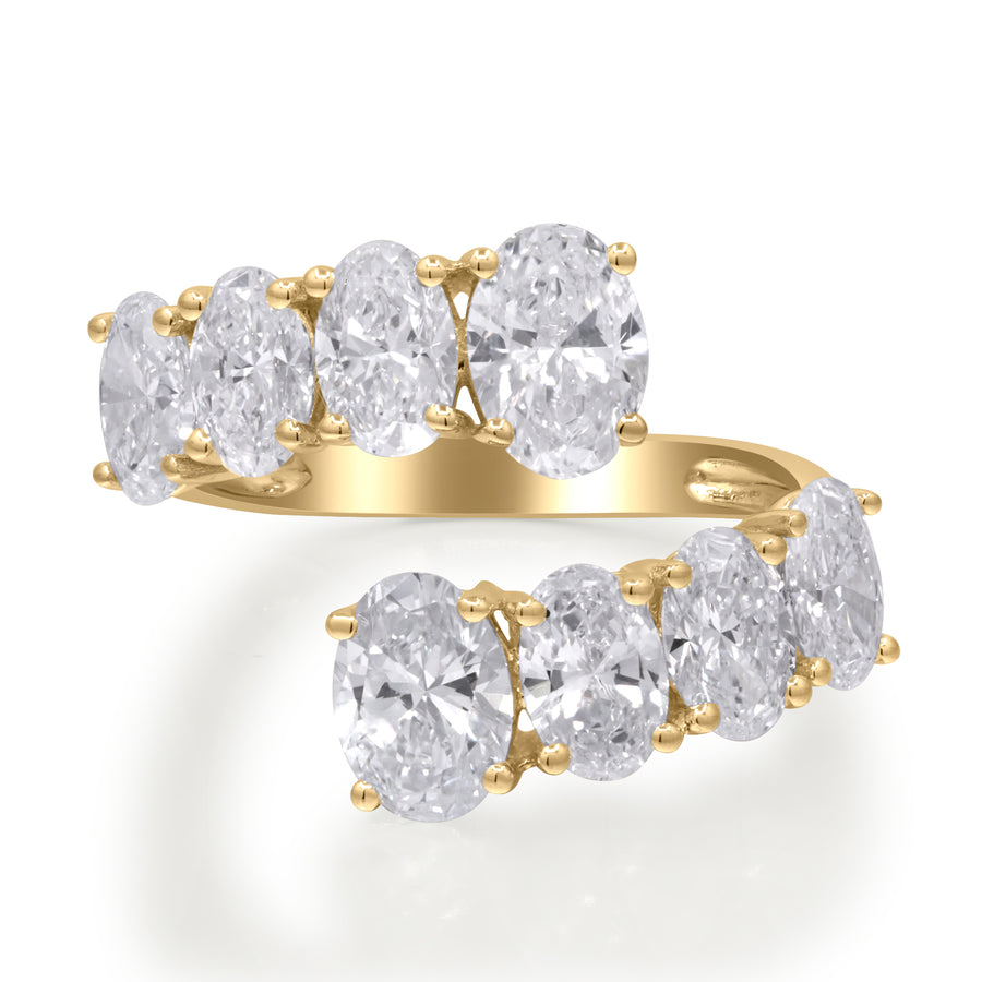 3.76 Ctw Yellow Gold Lab-Grown Diamond Ring 14k Rings