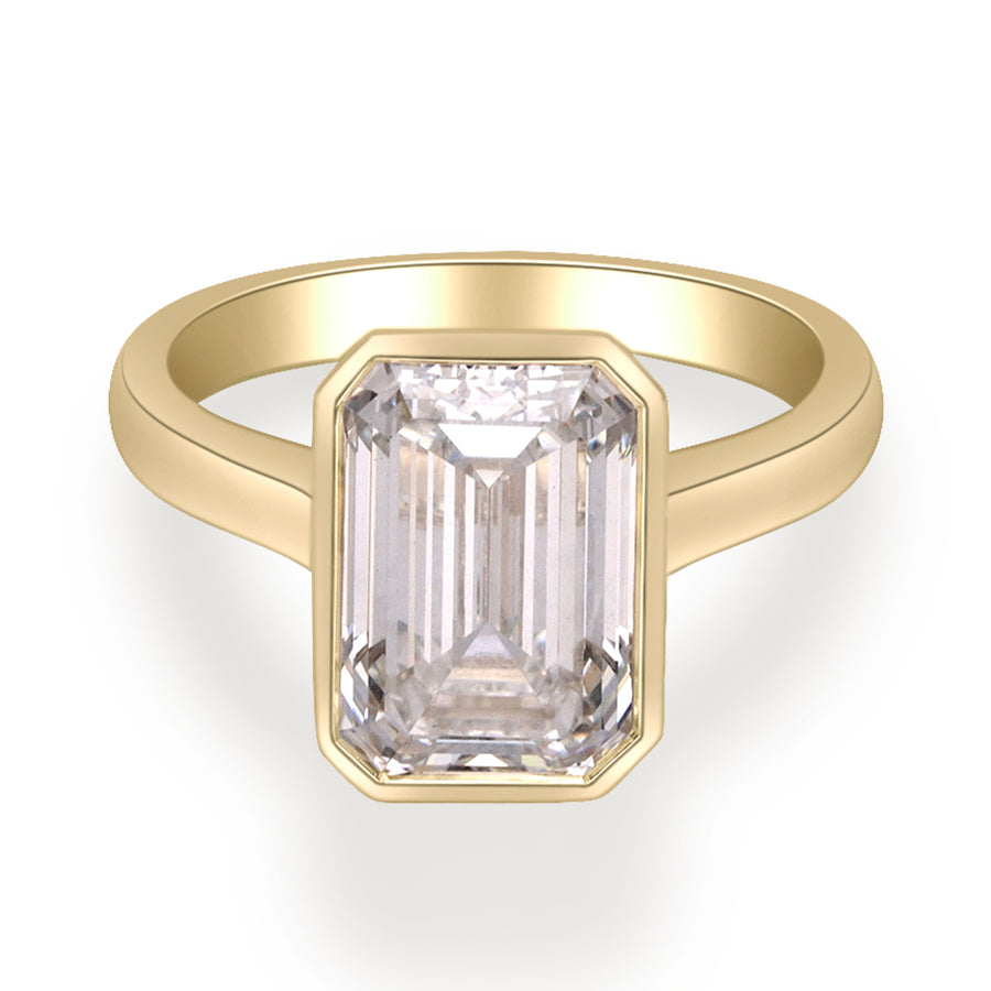 3.1 Ctw Yellow Gold Lab-Grown Diamond Engagement Ring 14k Bijoux