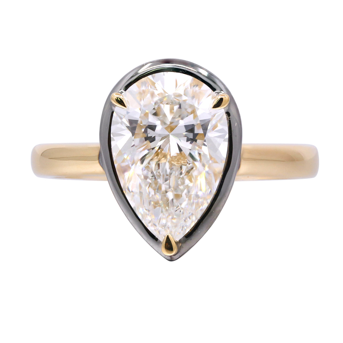 3.01 Ctw Yellow Gold Lab-Grown Diamond Engagement Ring 14k Bijoux