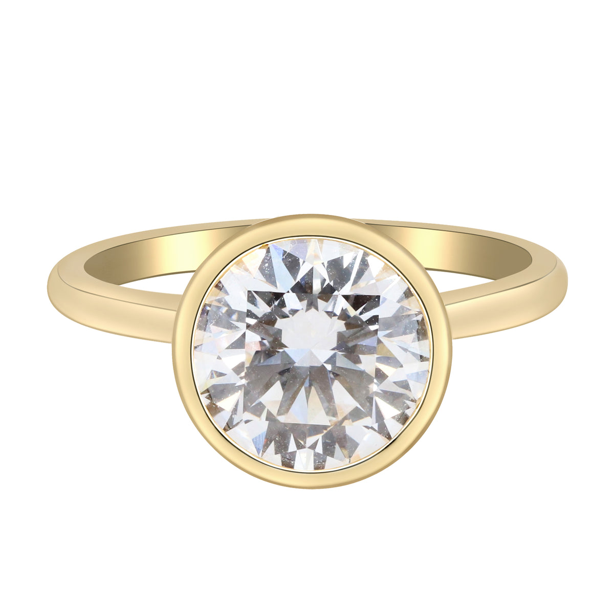 5.09 Ctw Yellow Gold Lab-Grown Diamond Engagement Ring 14k Bijoux