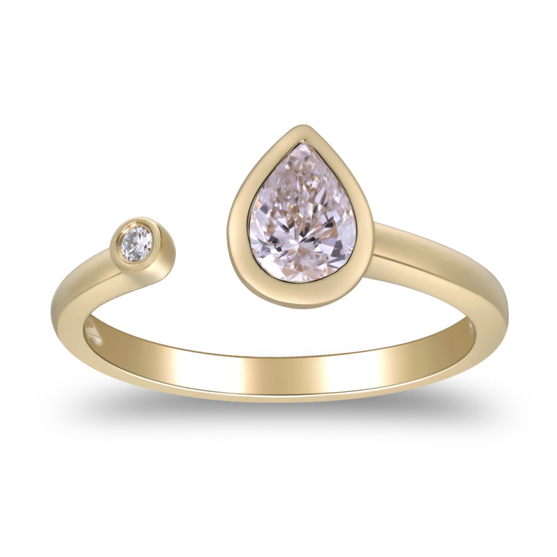 0.67 Ctw Yellow Gold Lab-Grown Diamond Ring 14k Rings