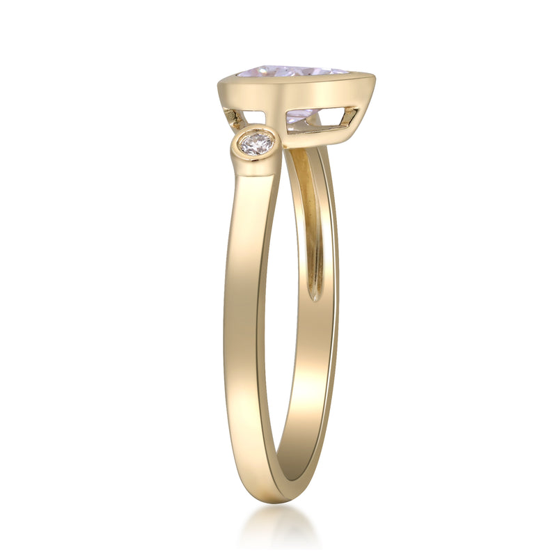 0.67 Ctw Yellow Gold Lab-Grown Diamond Ring 14k Rings