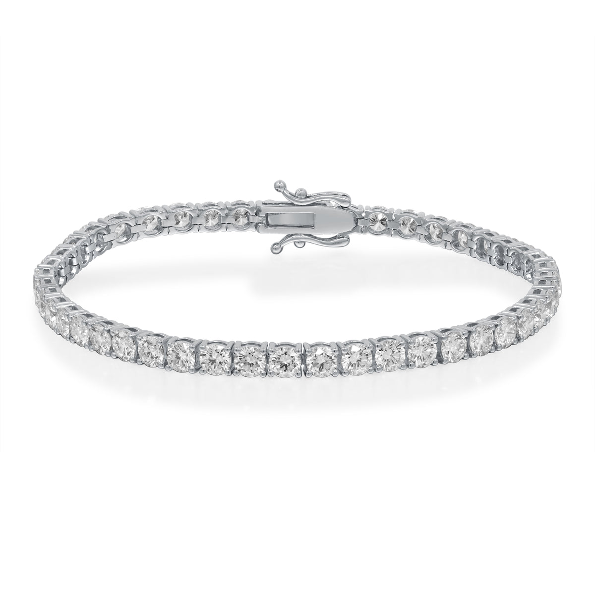 8.76 Ctw White Gold Lab-Grown Diamond Bracelet 14k Bracelets