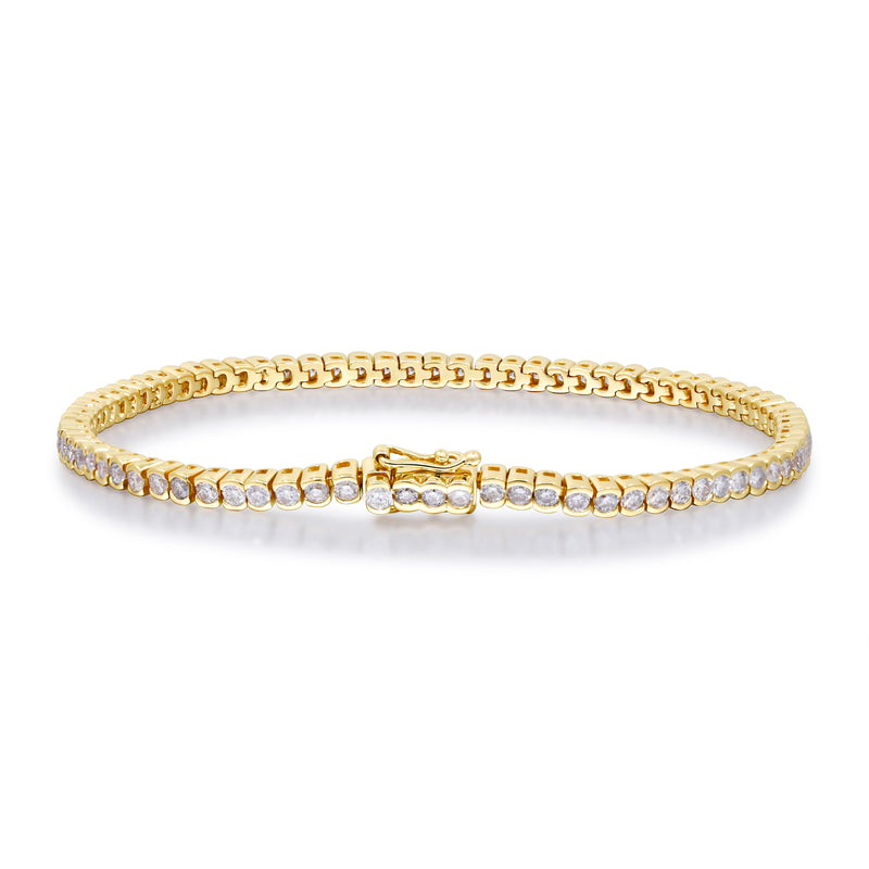 2.51 Ctw Yellow Gold Lab-Grown Diamond Bracelet 14k Bracelets