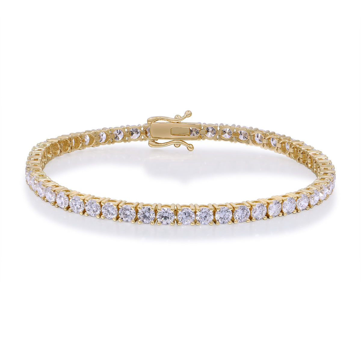 8.85 Ctw Yellow Gold Lab-Grown Diamond Bracelet 14k Bracelets