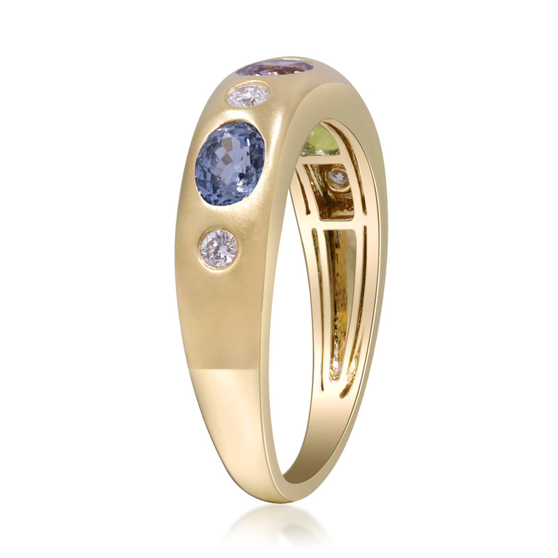 Yellow Gold Sapphire And Diamond Ring 14k Rings