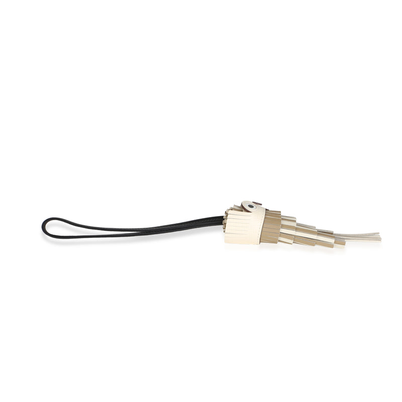 Hermès Beige Marfa Craie Noir Nata Blanc Milo Swift Epsom Chouette Owl Charm Beige; Black; Multicolor; Neutral Leather Bag Charms