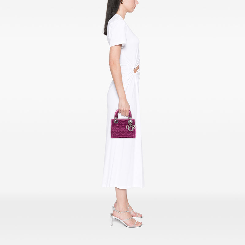 Mini Satin Cannage Lady Dior - Image 7