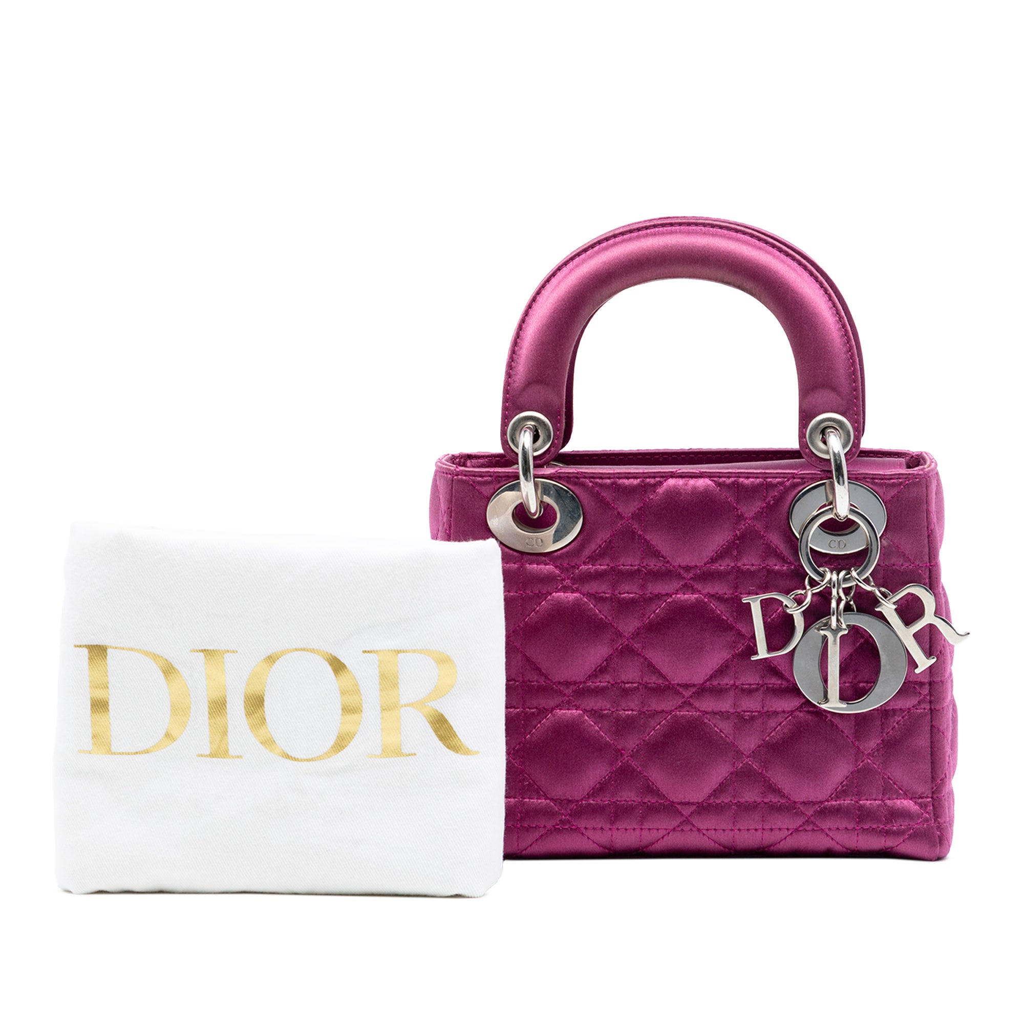Mini Satin Cannage Lady Dior - Image 8
