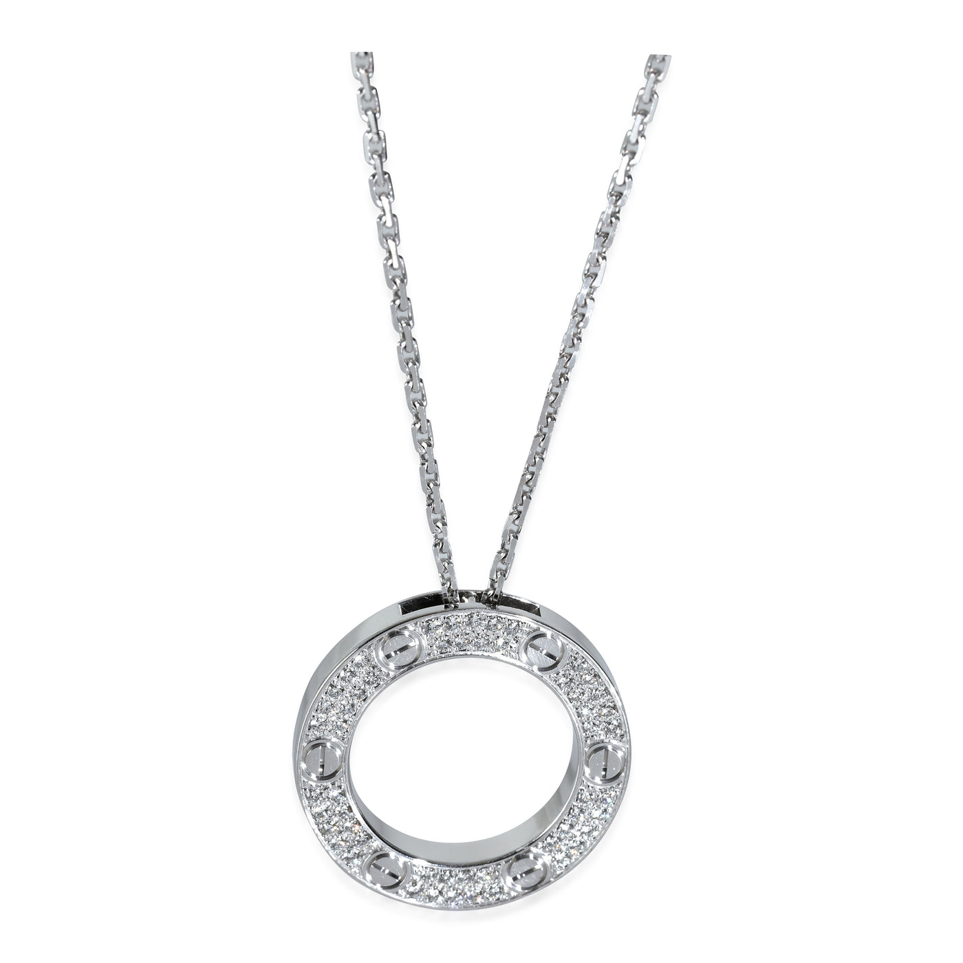 Cartier Love Necklace, Diamonds (white Gold) 18k