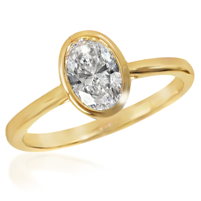 1 Ctw Yellow Gold Lab-Grown Diamond Ring 14k