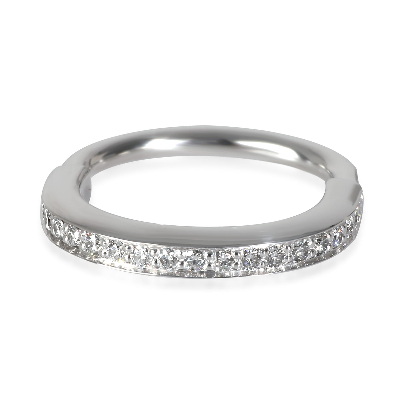 Tiffany & Co. White Gold Diamond Lock Ring 18k