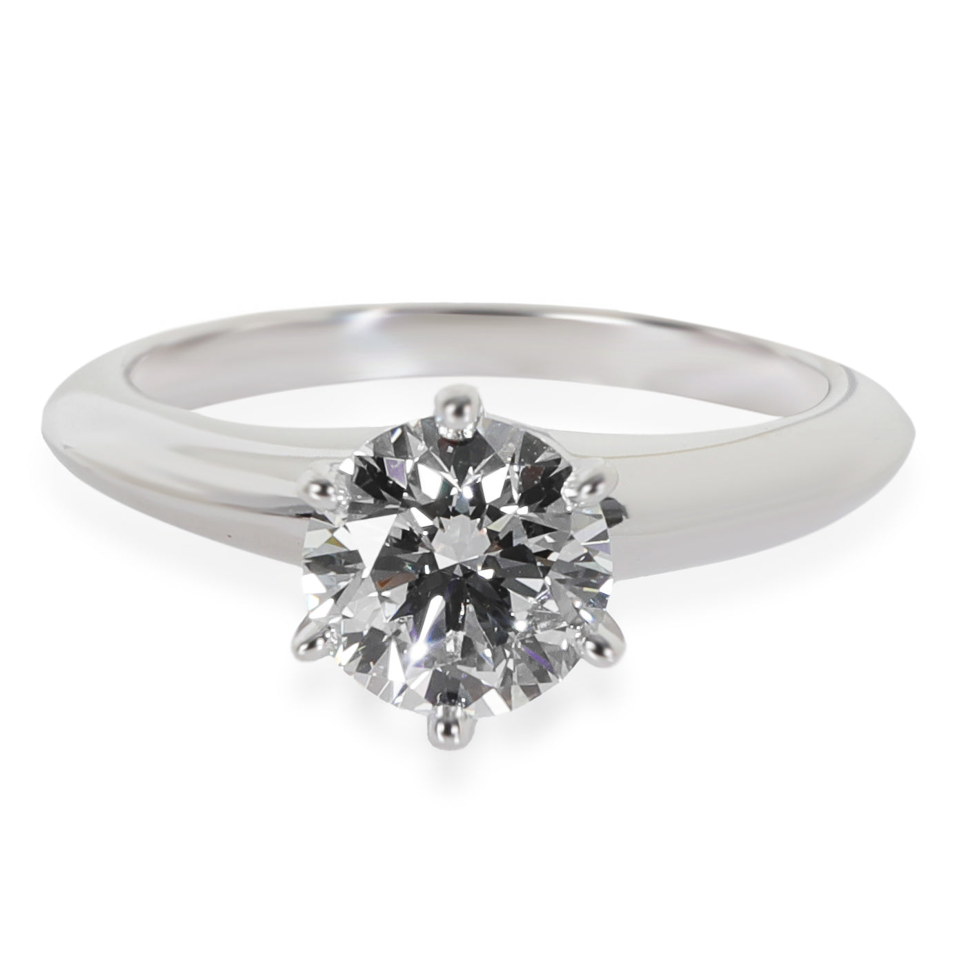 Tiffany & Co. 0.88 Ct Round Brilliant Diamond Engagement Ring 950