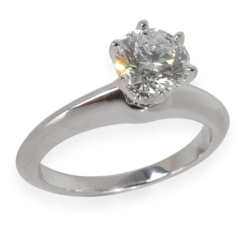 Tiffany & Co. 0.88 Ct Round Brilliant Diamond Engagement Ring 950
