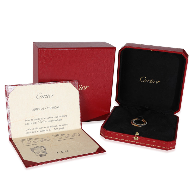 Cartier 3-Tone Gold Diamond Medium Model Trinity Necklace 18k