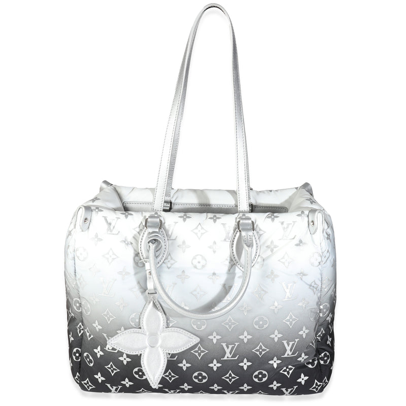 Louis Vuitton Frost Nylon Monogram Gradient Lv Snow Onthego Mm Gray; White Handbag