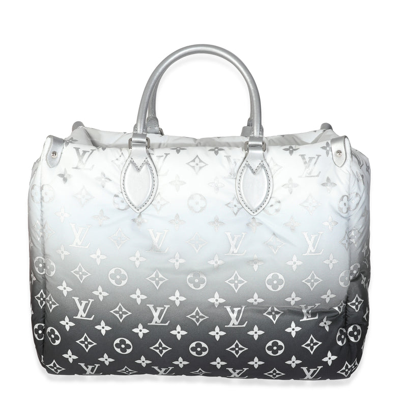 Louis Vuitton Frost Nylon Monogram Gradient Lv Snow Onthego Mm Gray; White Handbag