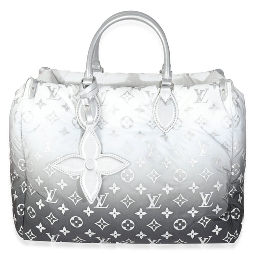 Louis Vuitton Frost Nylon Monogram Gradient Lv Snow Onthego Mm Gray; White Handbag