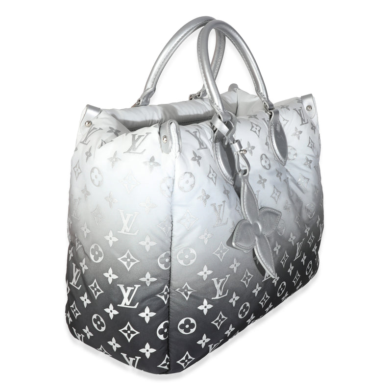 Louis Vuitton Frost Nylon Monogram Gradient Lv Snow Onthego Mm Gray; White Handbag