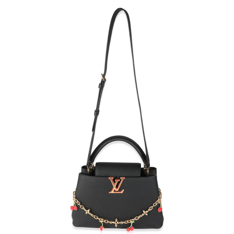 Louis Vuitton X Tm Black Taurillon Capucines Mm Leather Handbag