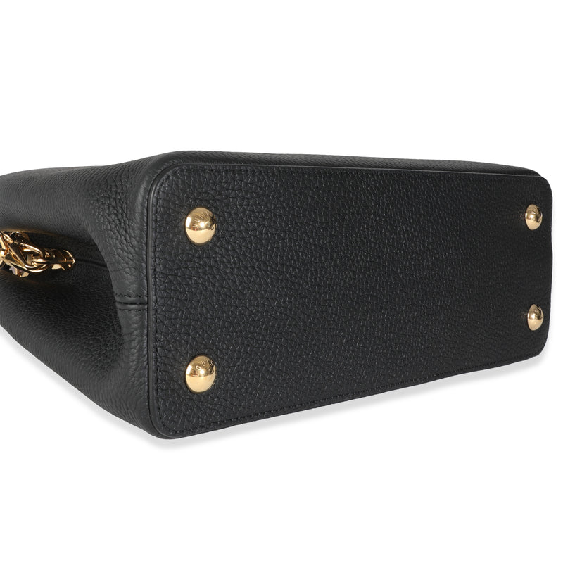 Louis Vuitton X Tm Black Taurillon Capucines Mm Leather Handbag