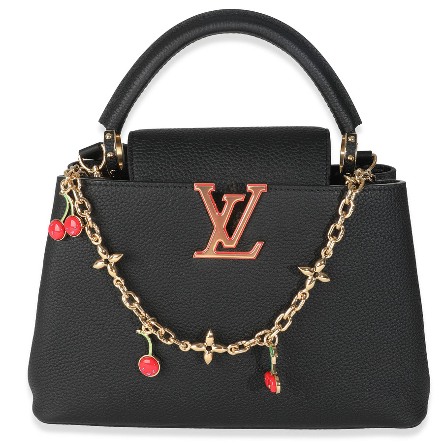 Louis Vuitton X Tm Black Taurillon Capucines Mm Leather Handbag