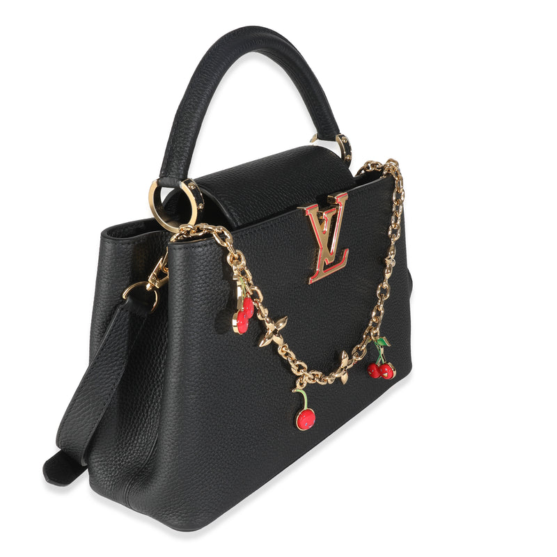 Louis Vuitton X Tm Black Taurillon Capucines Mm Leather Handbag