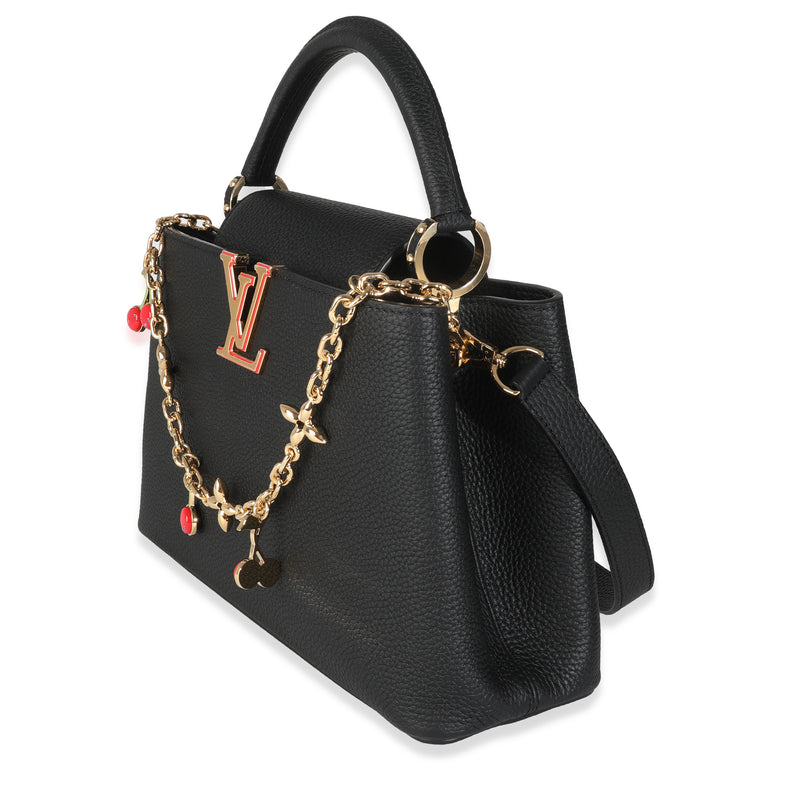 Louis Vuitton X Tm Black Taurillon Capucines Mm Leather Handbag