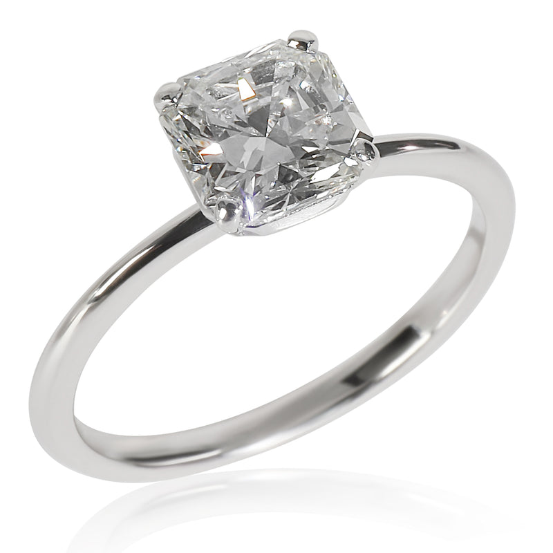 Tiffany & Co. 1.3 Ct Cut Cornered Square Diamond True Solitaire 950 Engagement Ring
