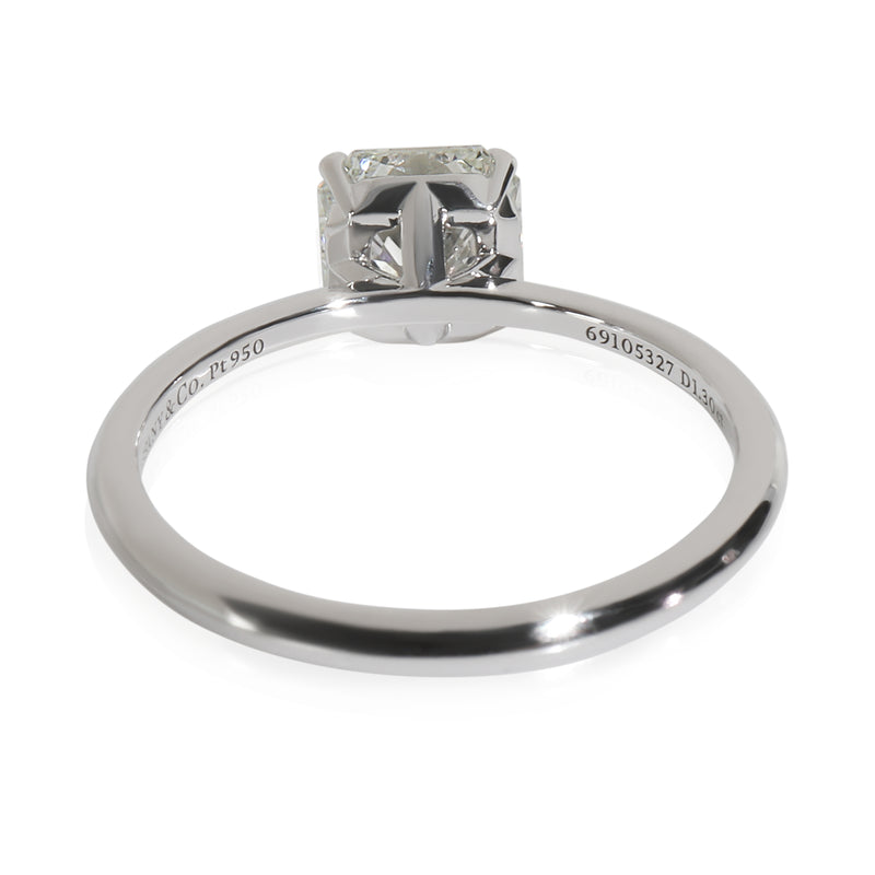 Tiffany & Co. 1.3 Ct Cut Cornered Square Diamond True Solitaire 950 Engagement Ring