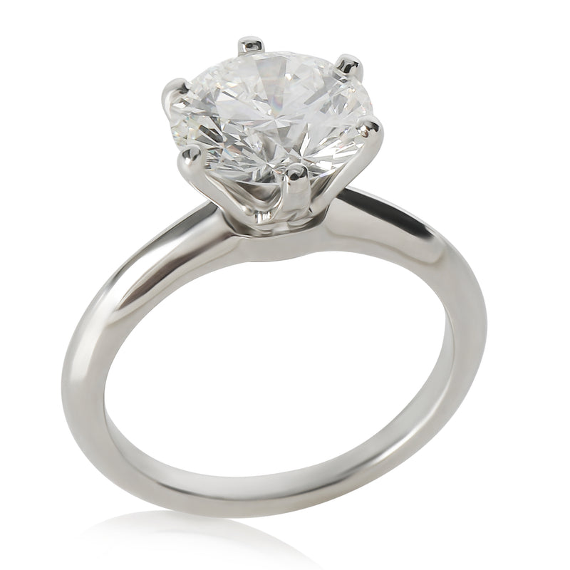 Tiffany & Co. 2.56 Ct Round Brilliant Diamond Engagement Ring 950