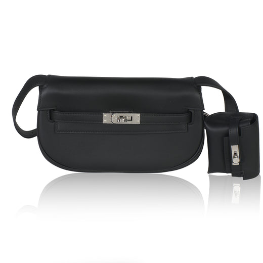 Hermès Black Swift Kelly Moove Phw Leather Handbag