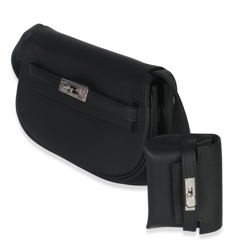 Hermès Black Swift Kelly Moove Phw Leather Handbag
