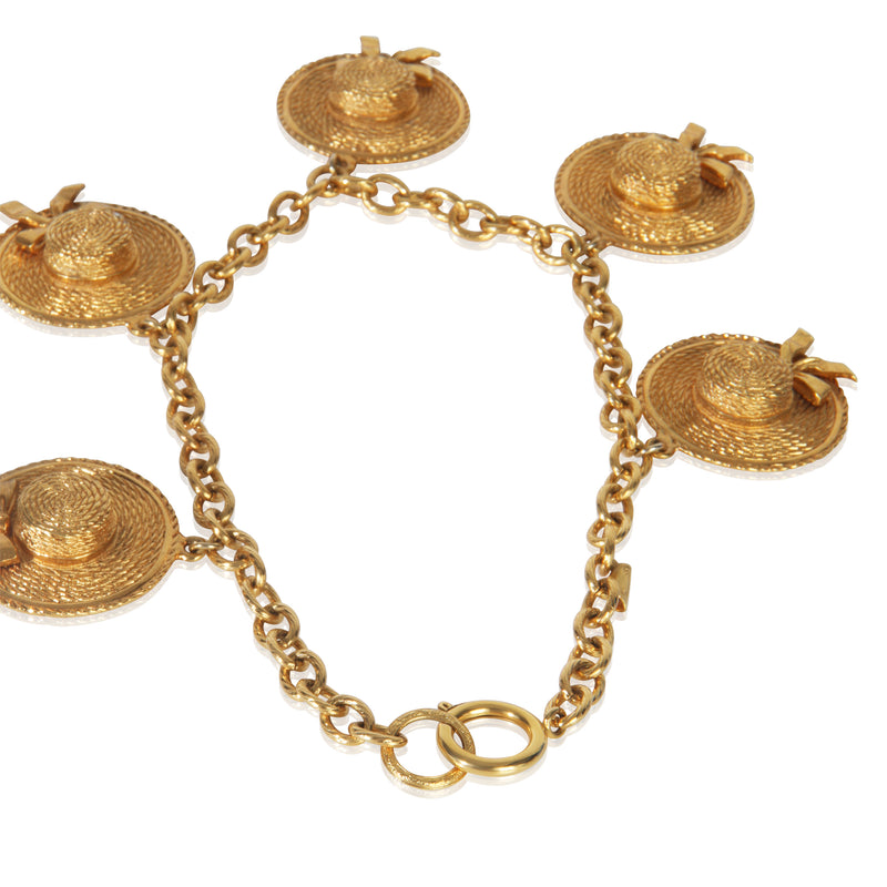 Chanel Gold-Plated Vintage Sunhat Charm Necklace