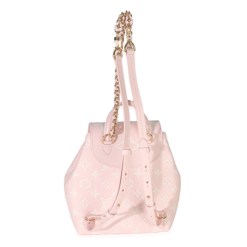 Louis Vuitton Pink Opale Monogram Empreinte Backup Backpack Leather Handbag