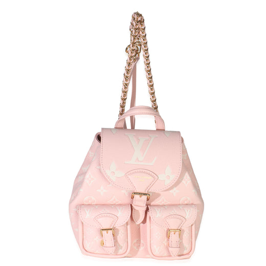 Louis Vuitton Pink Opale Monogram Empreinte Backup Backpack Leather Handbag