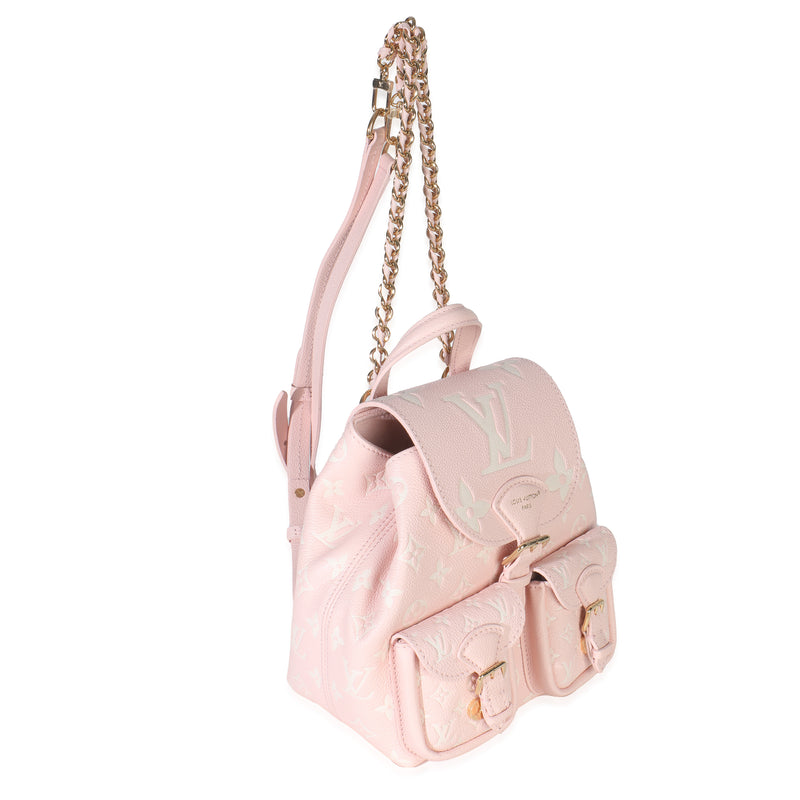 Louis Vuitton Pink Opale Monogram Empreinte Backup Backpack Leather Handbag