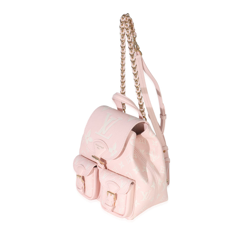 Louis Vuitton Pink Opale Monogram Empreinte Backup Backpack Leather Handbag