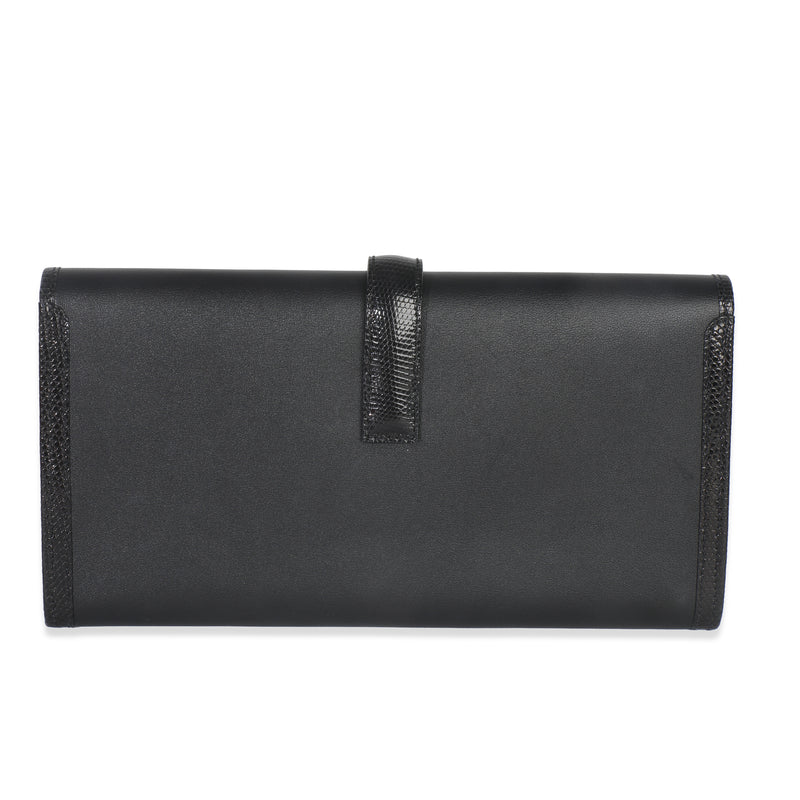 Hermès Black Swift Lizard Jige Elan Touch 29 Leather Handbag