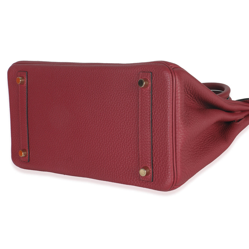Hermès Rouge Grenat Togo Birkin 30 Ghw Red Leather Handbag