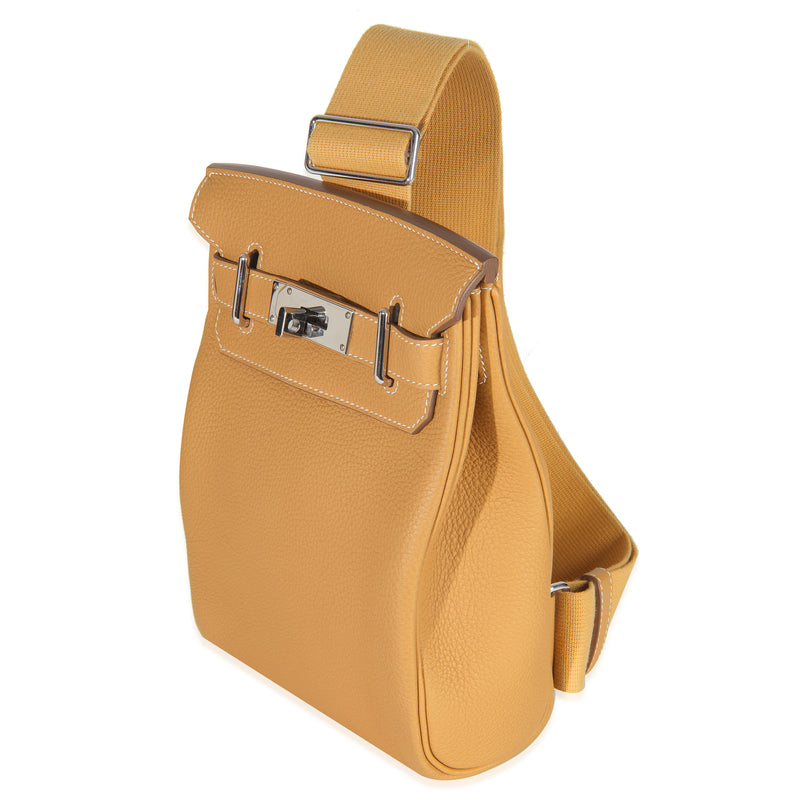 Hermès Naturel Sable Togo Hac A Dos Pm Phw Brown Leather Handbag