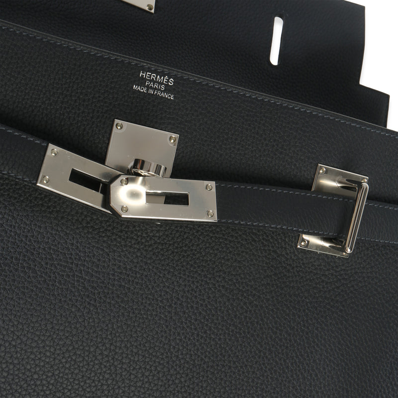 Hermès Plomb Togo Maxi Kelly Retourne 42 Phw Gray Leather Handbag