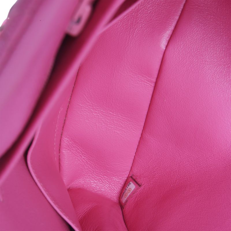 Chanel 22p Pink Quilted Caviar Small Classic Double Flap Bag Leather Handbag