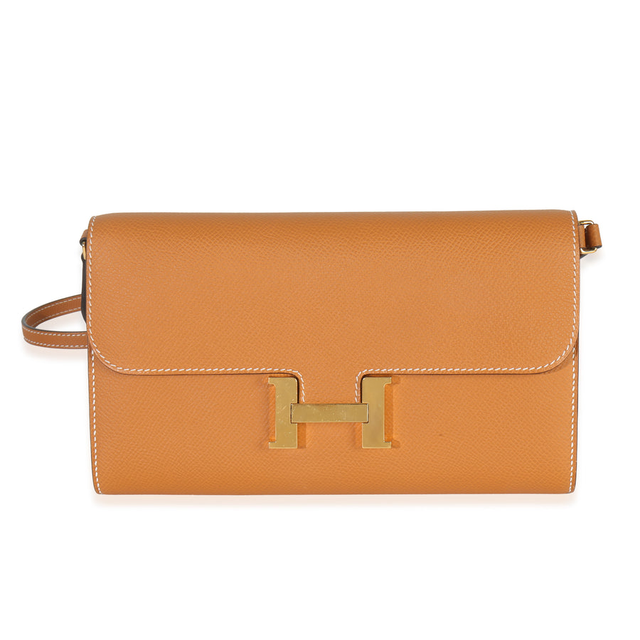 Hermès Toffee Epsom Constance Long Wallet To Go Ghw Brown Leather Handbag