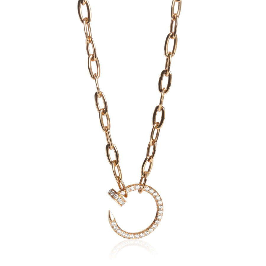 Cartier Rose Gold Diamond Juste Un Clou Necklace 18k