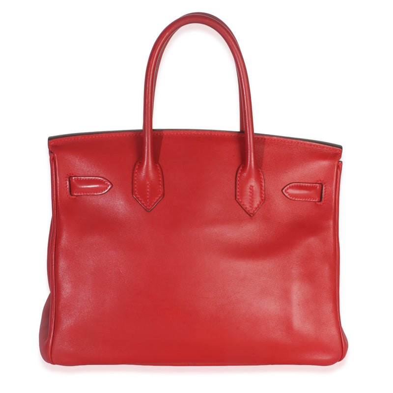 Hermès Rouge Casaque Swift Birkin 30 Phw Red Leather Handbag