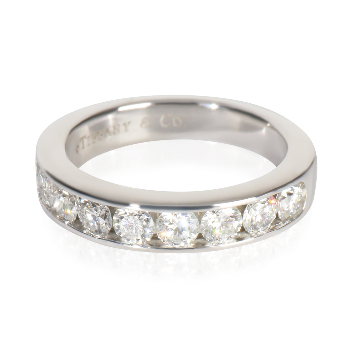 Tiffany & Co. Platinum Diamond Channel Set Band 950