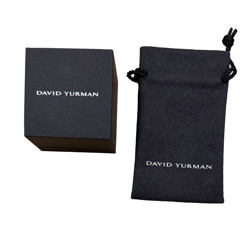 David Yurman White Gold Forged Carbon Ring 18k