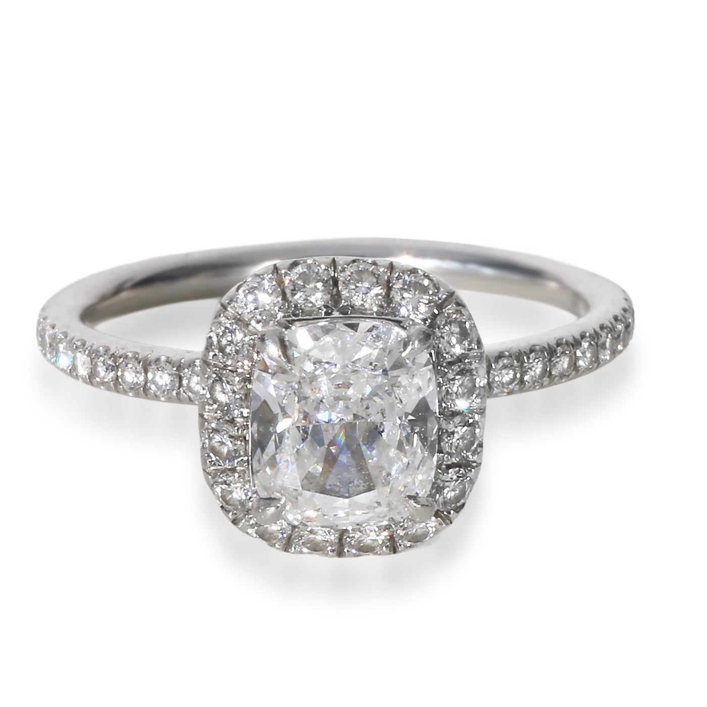 Harry Winston 1.03 Ct Cushion Modified Diamond Engagement Ring 950